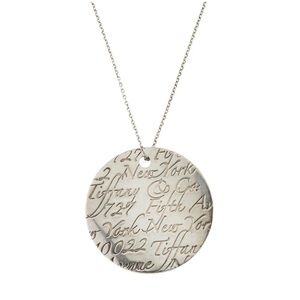 Tiffany & Co. Noted Circle Silver Pendant Necklace